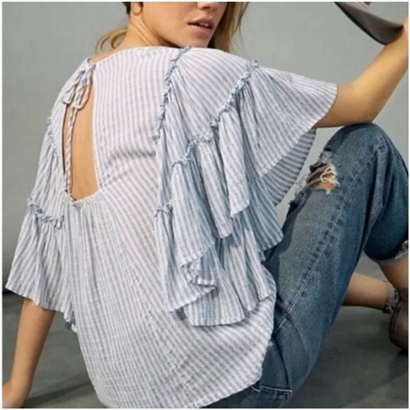 ANTHROPOLOGIE PILCRO | Green & White Sybil Top | Size: Small - Picture 6 of 7